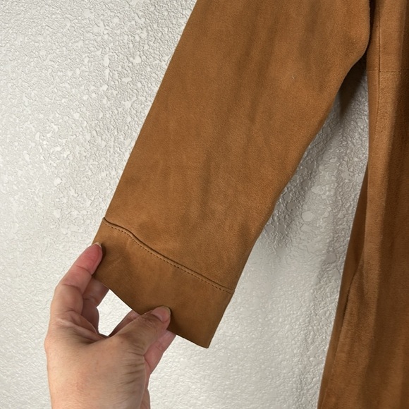 Joie Brown Faux Suede Boho Festival Coachella Lace Up Western Dress Size XS - Picture 3 of 7